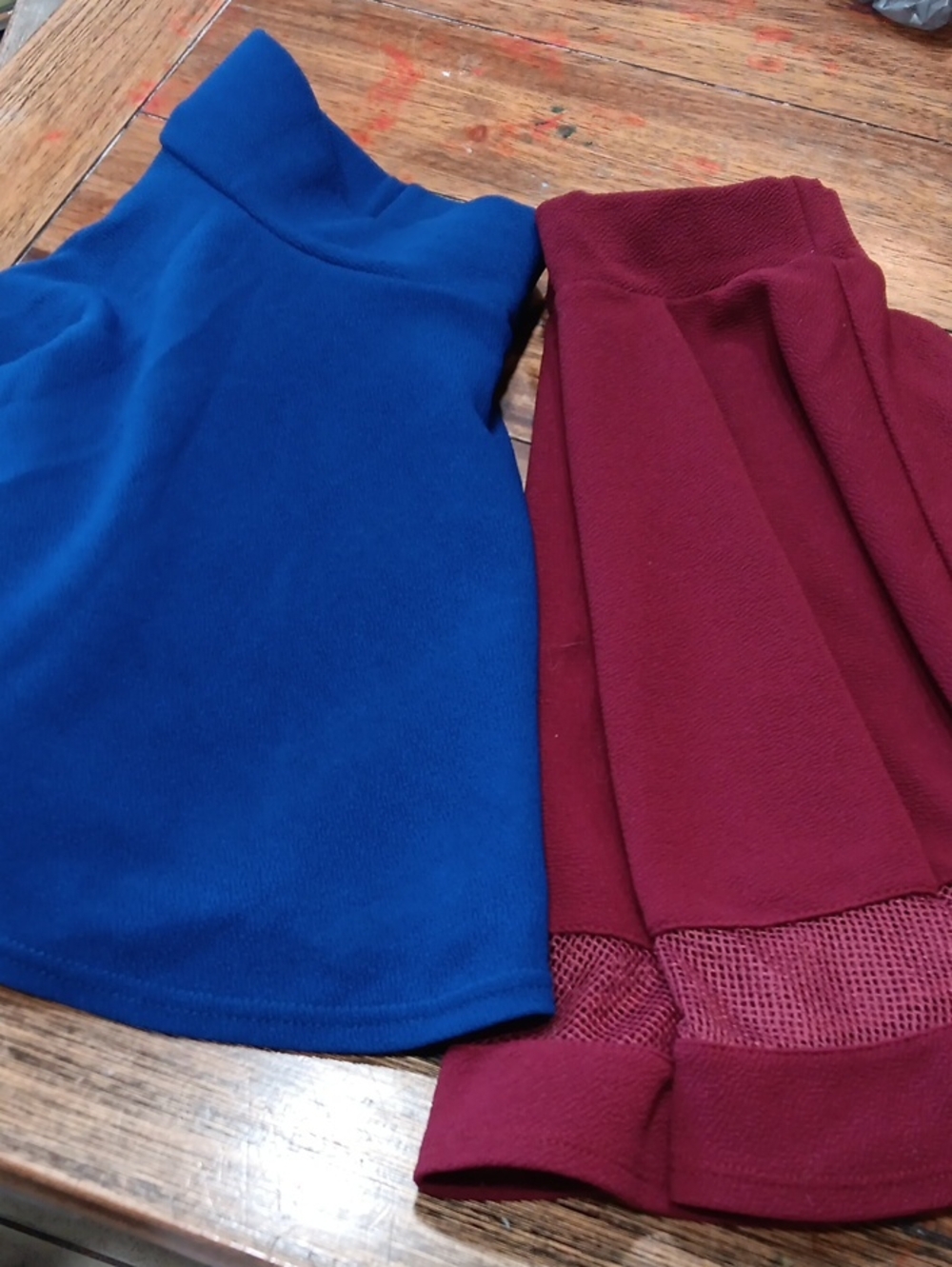 Blue and Burgundy Skirt Duo